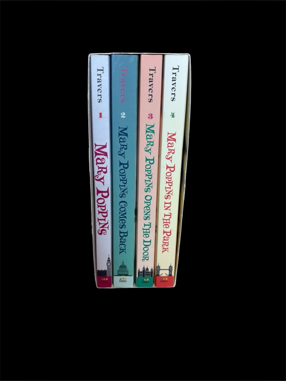 Mary Poppins Paperback Boxed Book Set of 1-4 By P.L. Travers Kids Fiction Books